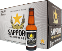 Sapporo bier doos met 24 flesjes van 33cl